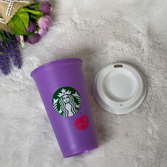 Starbucks Other - Starbucks 2021 Purple Valentine's Hot Cups